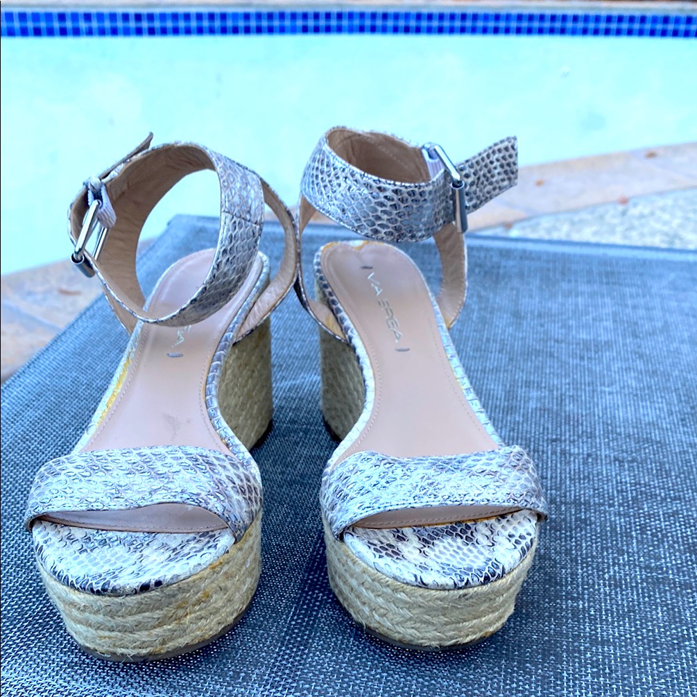 Via Spiga Women's Espadrille Snakeskin Sandals